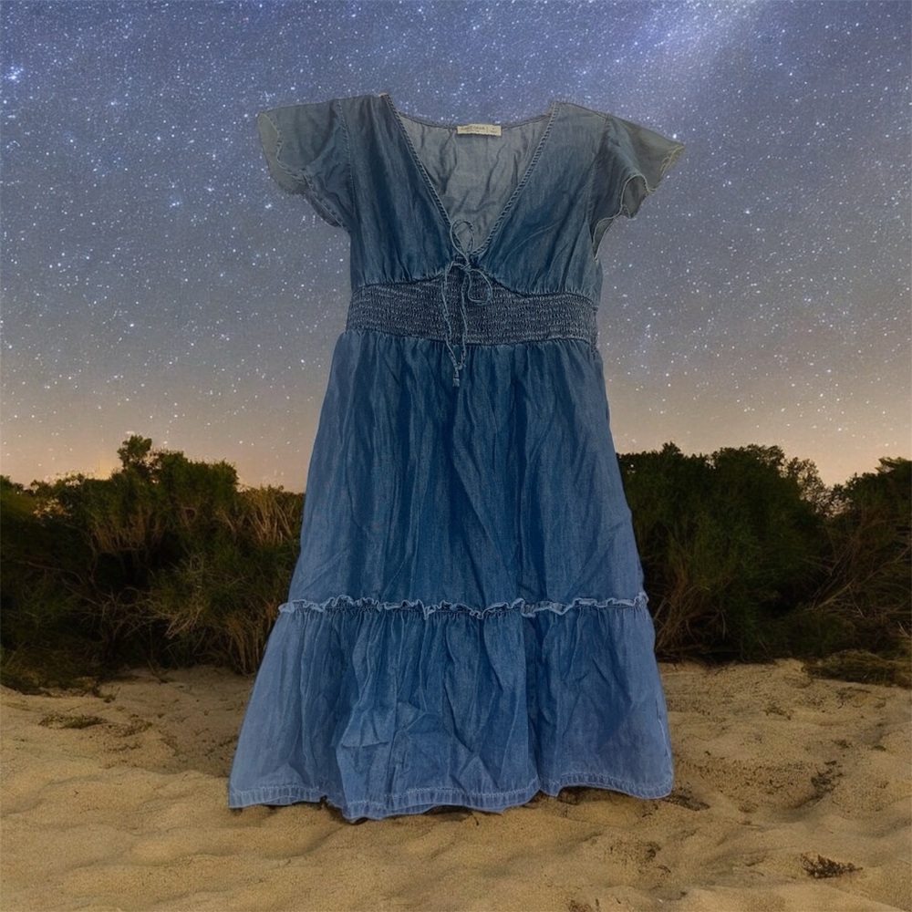 💙 Arizona Jean Co Blue Ruffle Dress – Medium